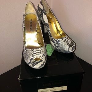 Colin Stuart snakeskin heels